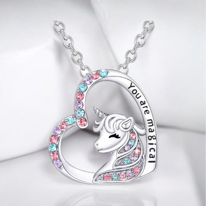 Unicorn Stud Earrings and Necklace Set