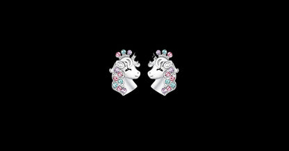 Unicorn Stud Earrings and Necklace Set